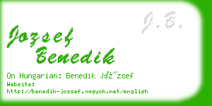 jozsef benedik business card